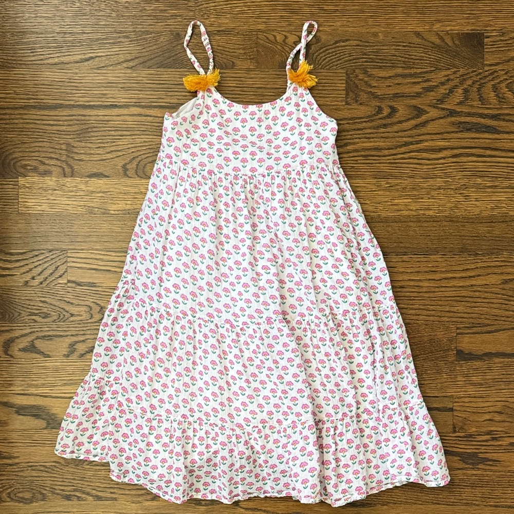 Boden Girls Floral Sundress with Tassels